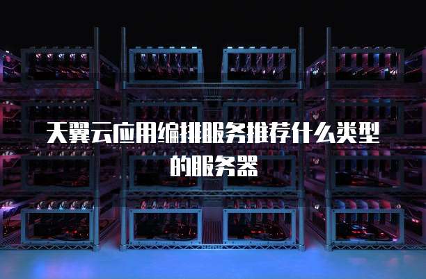 天翼云应用编排服务推荐什么类型的服务器