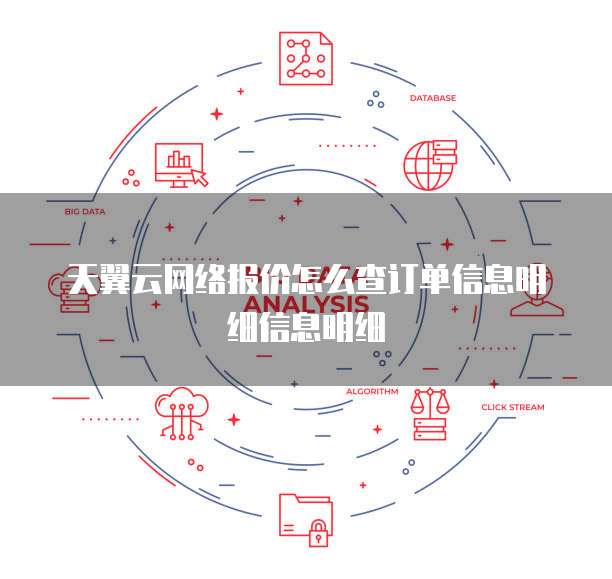 天翼云网络报价怎么查订单信息明细信息明细