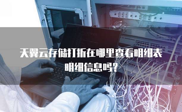 天翼云存储打折在哪里查看明细表明细信息吗?