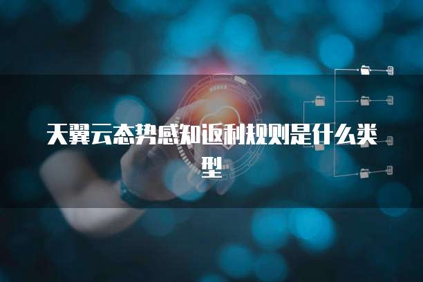 天翼云态势感知返利规则是什么类型