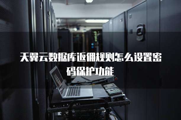 天翼云数据库返佣规则怎么设置密码保护功能