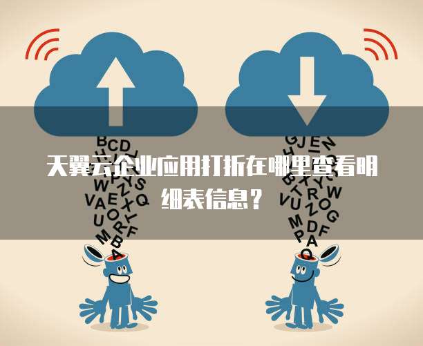 天翼云企业应用打折在哪里查看明细表信息?