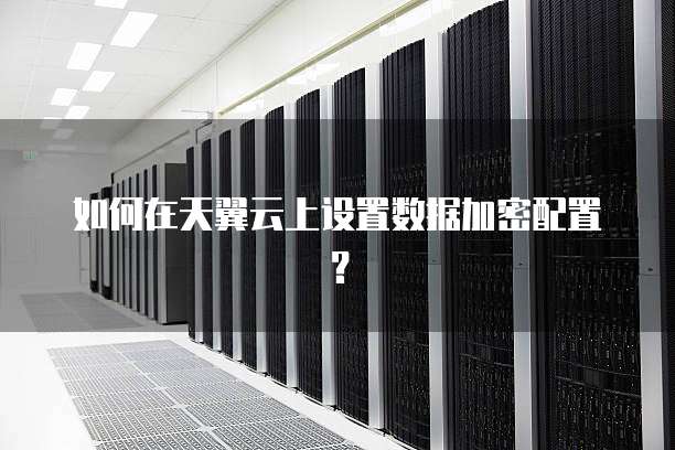 如何在天翼云上设置数据加密配置?