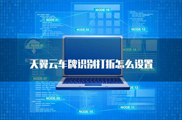 天翼云车牌识别打折怎么设置