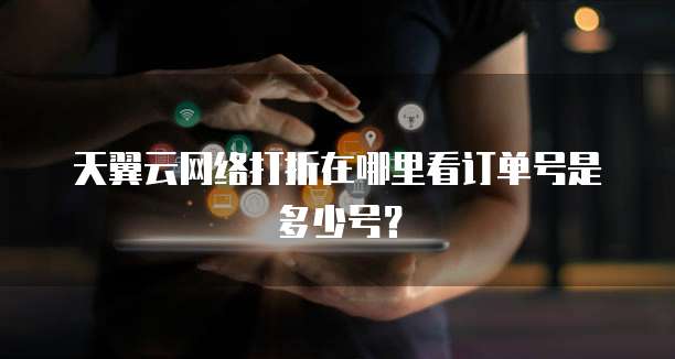 天翼云网络打折在哪里看订单号是多少号？