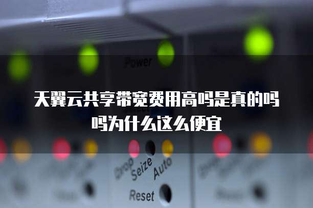 天翼云共享带宽费用高吗是真的吗吗为什么这么便宜