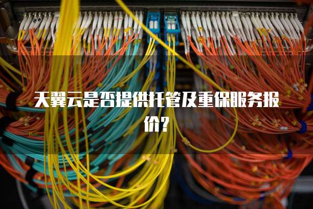 天翼云是否提供托管及重保服务报价?