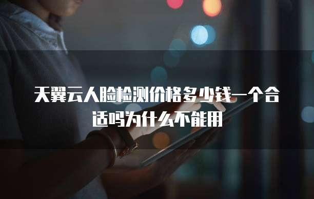 天翼云人脸检测价格多少钱一个合适吗为什么不能用