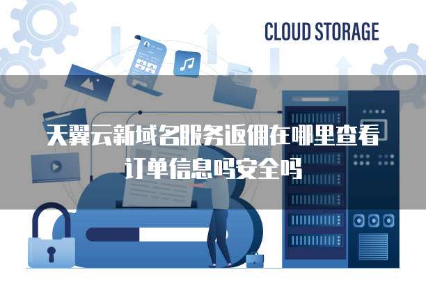 天翼云新域名服务返佣在哪里查看订单信息吗安全吗
