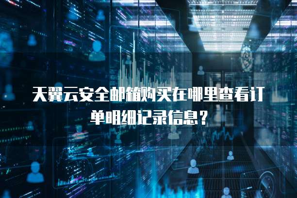 天翼云安全邮箱购买在哪里查看订单明细记录信息？