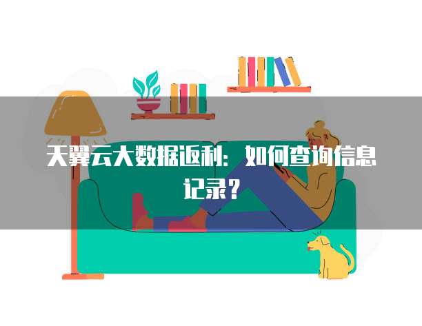 天翼云大数据返利:如何查询信息记录?