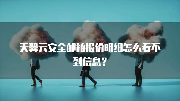 天翼云安全邮箱报价明细怎么看不到信息？