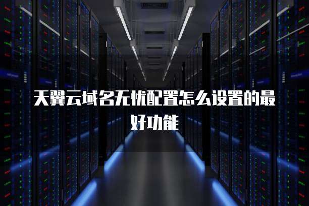 天翼云域名无忧配置怎么设置的最好功能