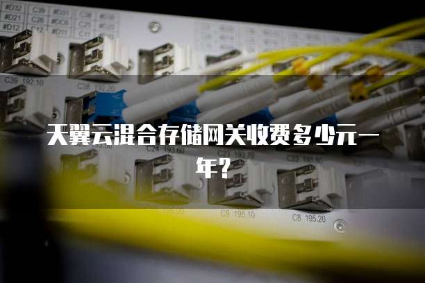 天翼云混合存储网关收费多少元一年?