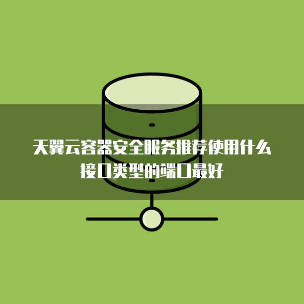 天翼云容器安全服务推荐使用什么接口类型的端口最好