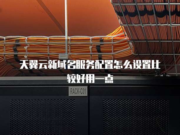 天翼云新域名服务配置怎么设置比较好用一点