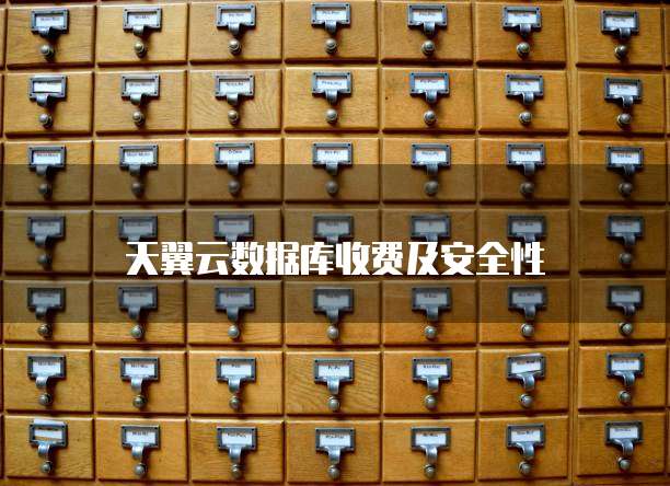天翼云数据库收费及安全性