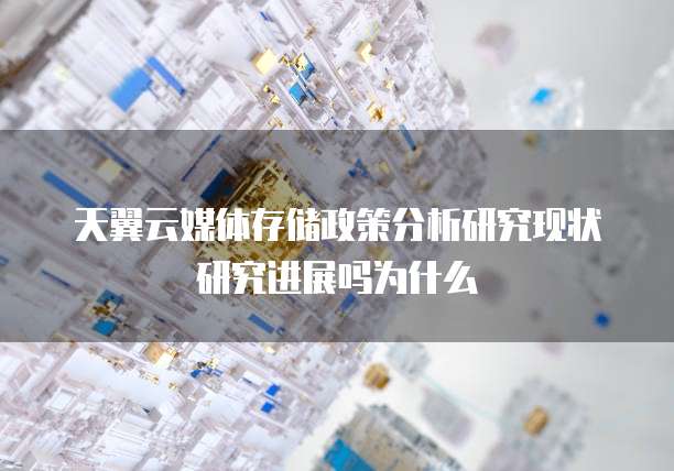 天翼云媒体存储政策分析研究现状研究进展吗为什么