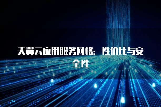 天翼云应用服务网格:性价比与安全性