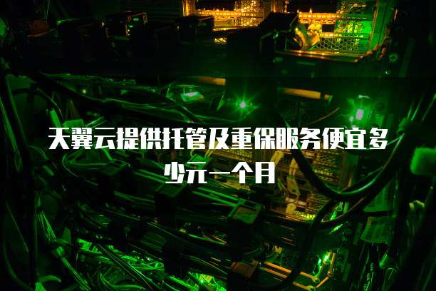 天翼云提供托管及重保服务便宜多少元一个月