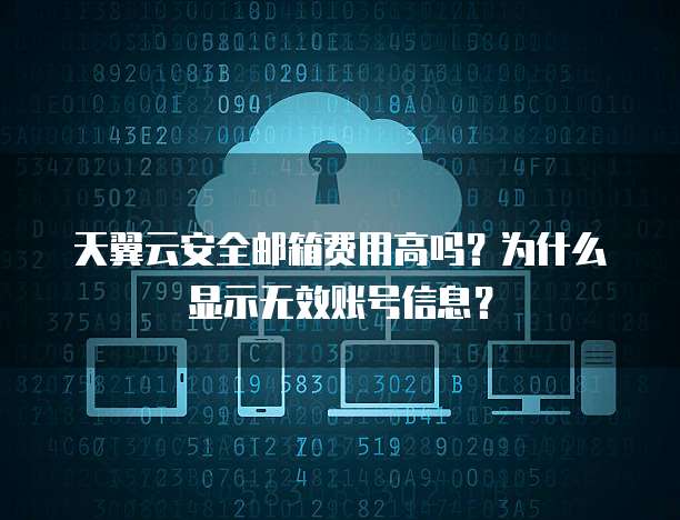 天翼云安全邮箱费用高吗?为什么显示无效账号信息?