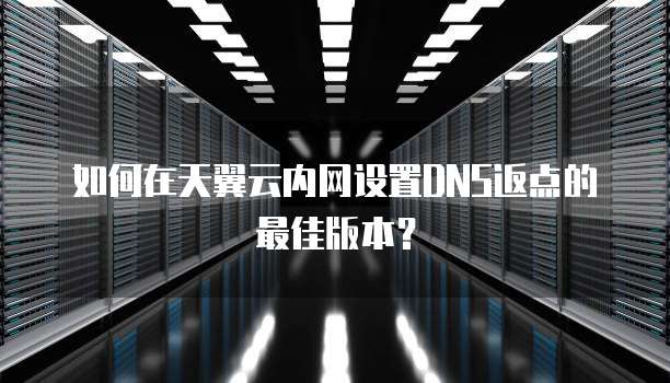 如何在天翼云内网设置DNS返点的最佳版本?