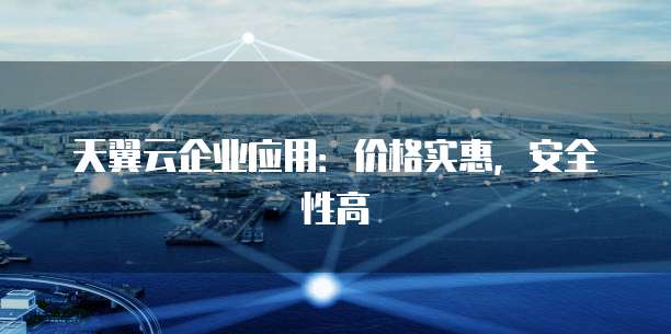 天翼云企业应用:价格实惠,安全性高