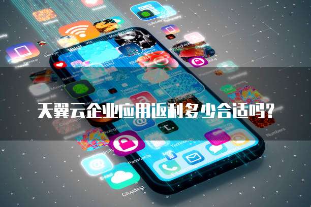 天翼云企业应用返利多少合适吗?