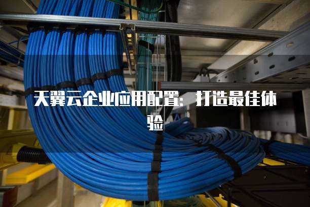 天翼云企业应用配置:打造最佳体验