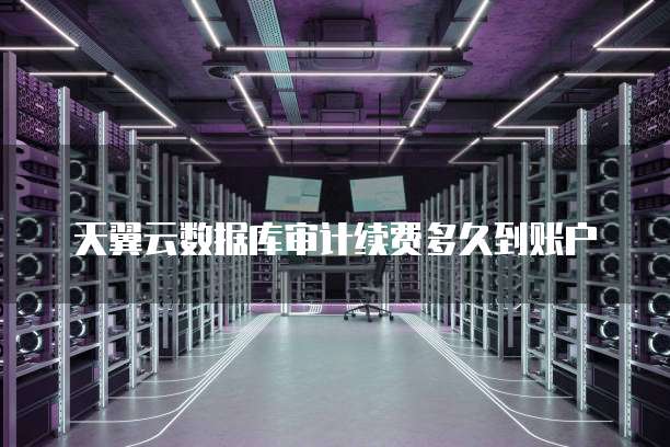 天翼云数据库审计续费多久到账户