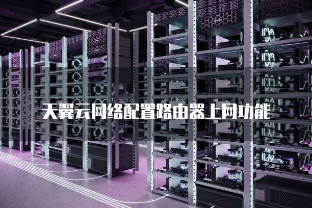 天翼云网络配置路由器上网功能