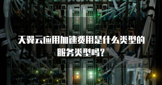 天翼云应用加速费用是什么类型的服务类型吗?