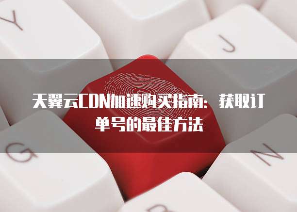 天翼云CDN加速购买指南:获取订单号的最佳方法