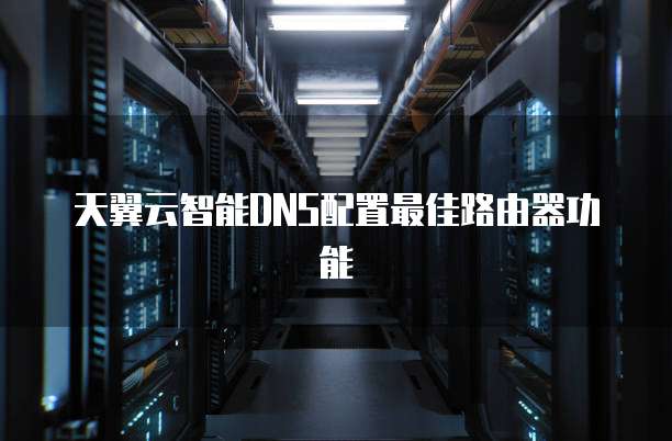 天翼云智能DNS配置最佳路由器功能