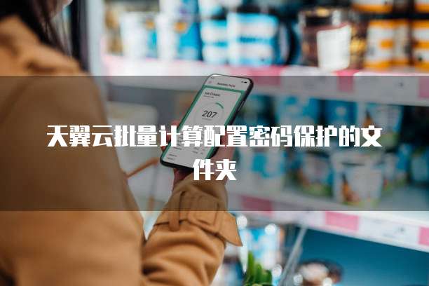 天翼云批量计算配置密码保护的文件夹