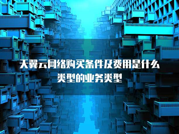 天翼云网络购买条件及费用是什么类型的业务类型