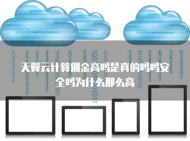 天翼云计算佣金高吗是真的吗吗安全吗为什么那么高