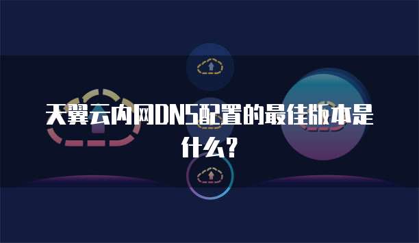 天翼云内网DNS配置的最佳版本是什么?