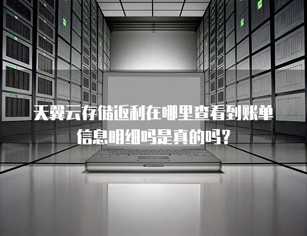 天翼云存储返利在哪里查看到账单信息明细吗是真的吗?