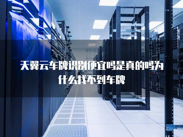 天翼云车牌识别便宜吗是真的吗为什么找不到车牌