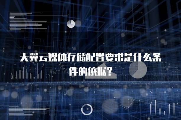 天翼云媒体存储配置要求是什么条件的依据?