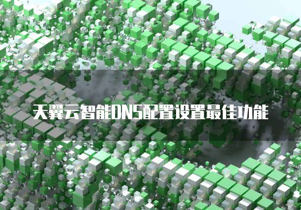 天翼云智能DNS配置设置最佳功能