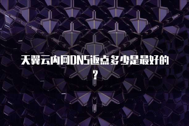 天翼云内网DNS返点多少是最好的?