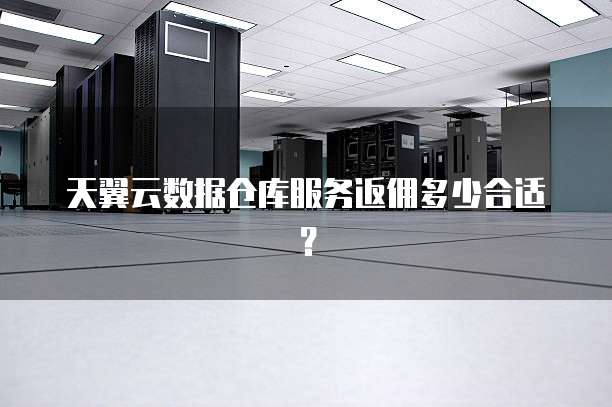 天翼云数据仓库服务返佣多少合适?