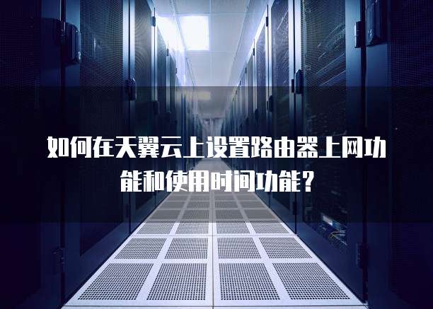 如何在天翼云上设置路由器上网功能和使用时间功能?