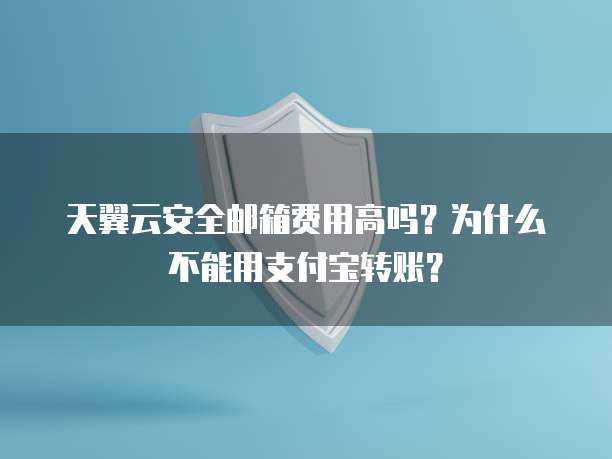 天翼云安全邮箱费用高吗？为什么不能用支付宝转账？