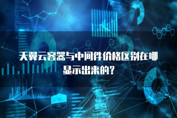 天翼云容器与中间件价格区别在哪显示出来的?