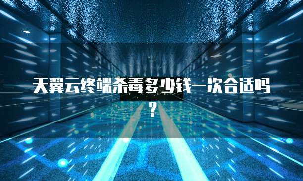 天翼云终端杀毒多少钱一次合适吗?