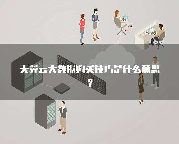 天翼云大数据购买技巧是什么意思?