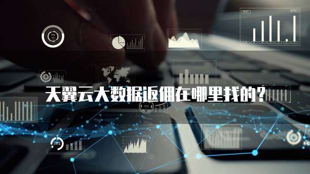 天翼云大数据返佣在哪里找的?